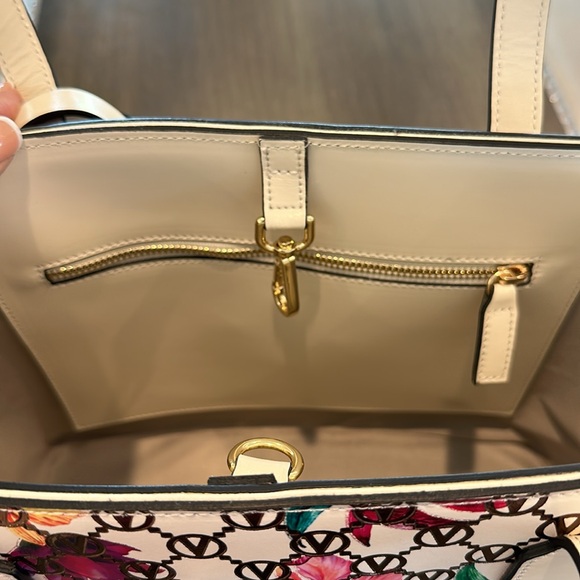 VALENTINO MARIO VALENTINO Prince Floral Monogram Leather Tote - Picture 9 of 10